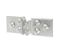 Amig - Portacandados Reforzado Mod. 3-132 x 50 x 4,5 mm - Con 6 Tornillos M10 de Alta Resistencia - Ideal para Proteger Camiones, Rejas y Armarios - Acero Zincado