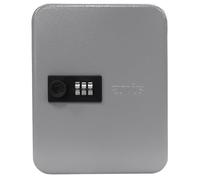 Amig - Portallaves Seguro y Organizador de Acero con Cierre de Combinación - Capacidad 45 Llaves - Armario para Llaves de Uso Doméstico y Profesional - 300 x 240 x 70 mm - Color Gris Epoxi