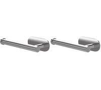 Amig - Portarrollos Adhesivo de baño para Papel higiénico Mod. EA-3 - Soporte Rollo de WC Adhesivo sin Tornillos - 164 x 70 x 45 mm - Acero Inoxidable - Plateado Mate (Paquete de 2)