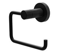 Amig - Portarrollos de baño para Papel higiénico Mod. Gorliz-4 - Soporte Rollo de WC con Tornillos incluidos - 125 x 63 x 97 mm - Acero Inoxidable - Negro Mate