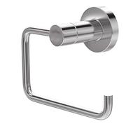 Amig - Portarrollos de baño para Papel higiénico Mod. Gorliz-4 - Soporte Rollo de WC con Tornillos incluidos - 125 x 63 x 97 mm - Acero Inoxidable - Plateado - Cromado Brillo