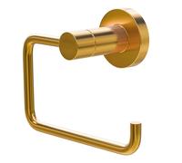Amig - Portarrollos de baño para Papel higiénico Mod. Gorliz-4 - Soporte Rollo de WC con Tornillos incluidos - 125 x 63 x 97 mm - Acero Inoxidable - Oro Mate