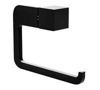 Amig - Portarrollos de baño para Papel higiénico Mod. OMA-5 - Soporte Rollo de WC con Tornillos incluidos - 133 x 195 x 30 mm - Zamak - Negro Mate