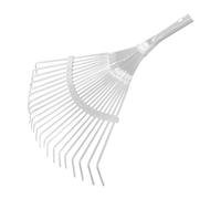 Amig - Rastrillo para Jardín sin Mango - Cabezal de Acero Zincado para Recoger Hojas y Rastrojos sin Dañar el Césped - 22 Púas Metálicas Planas - Lamas Regulables 30 a 50 cm - Casquillo 30 mm