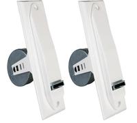 Amig - Recogedor para Persianas Compacto de Empotrar o Encastrado Metálico con Frente de Plástico Blanco de Diseño Sencillo y Atemporal - Medidas: 6,2 x 20 x 11,5 cm (Paquete de 2)