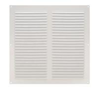 Amig - Rejilla Cuadrada de Aluminio con Mosquitera | Rejillas de ventilación para salida de aire | Ideal para techo de cocina y baño | Medidas: 250 X 250 MM | Color: Blanco