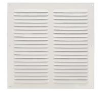 Amig - Rejilla Cuadrada de Aluminio con Mosquitera - Rejillas de Ventilación para Salida de Aire - Ideal para Techo de Cocina y Baño - Medidas 250 X 250 MM - Color Blanco