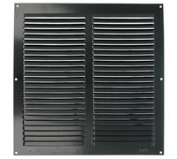 Amig - Rejilla Cuadrada de Aluminio con Mosquitera - Rejillas de Ventilación para Salida de Aire - Ideal para Techo de Cocina y Baño - Medidas 300 x 300 mm - Color Negro