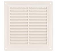 Amig - Rejilla cuadrada de plástico con mosquitera- Rejillas de ventilación para salida de aire - Adecuado para techo de cocina y baño - Medidas: 170 X 170 MM - Color: Blanco