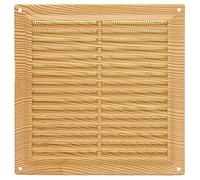 Amig - Rejilla cuadrada de plástico con mosquitera- Rejillas de ventilación para salida de aire - Adecuado para techo de cocina y baño - Medidas: 170 X 170 MM - Color: Pino