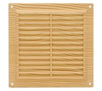Amig - Rejilla cuadrada de plástico con mosquitera- Rejillas de ventilación para salida de aire - Adecuado para techo de cocina y baño - Medidas: 170 X 170 MM - Color: Pino