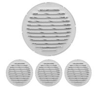 Amig - Rejilla Redonda de Aluminio con Mosquitera | Rejillas de Ventilación para Salida de Aire | Ideal para Techo de Cocina y Baño | Diámetro interior Ø10 cm | Color Blanco (Paquete de 4)