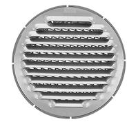 Amig - Rejilla Redonda de Aluminio con Mosquitera - Rejillas de Ventilación para Salida de Aire - Ideal para Techo de Cocina y Baño - Diámetro interior Ø 12 cm - Color Plata