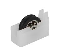 Amig - Rodamiento Ventana Corredera - Juego de 2 unidades - Tamaño 33 x 22 mm - Carcasa de Nylon Con Rodamientos de Bolas - Diseñado para Ventanas Deslizantes - Color Blanco - Mod. COR05