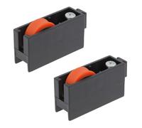Amig - Rodamiento Ventana Corredera - Juego de 2 unidades - Tamaño 48 x 26 mm - Carcasa de Nylon Con Rodamientos de Bolas - Diseñado para Ventanas Deslizantes - Color Negro - Mod. COR10