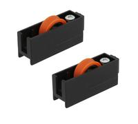 Amig - Rodamiento Ventana Corredera - Juego de 2 unidades - Tamaño 51 x 20 mm - Carcasa de Nylon Con Rodamientos de Bolas - Diseñado para Ventanas Deslizantes - Color Negro - Mod. COR09