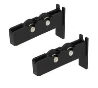 Amig - Rodamiento Ventana Corredera - Juego de 2 unidades - Tamaño 56 x 14 mm - 2 Ruedas - Carcasa de Nylon Con Rodamientos de Bolas - Diseñado para Ventanas Deslizantes - Color Negro - Mod. COR12