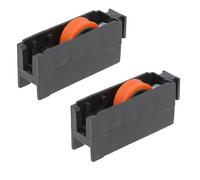 Amig - Rodamiento Ventana Corredera - Juego de 2 unidades - Tamaño 56 x 23 mm - Carcasa de Nylon Con Rodamientos de Bolas - Diseñado para Ventanas Deslizantes - Color Negro - Mod. COR11