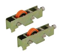 Amig - Rodamiento Ventana Corredera - Juego de 2 unidades - Tamaño 68 x 20 mm - Carcasa Metálica Regulable - Rodamiento de Bolas - Diseñado para Ventanas Deslizantes - Acero Bicromatado - Mod. COR28