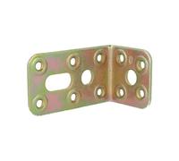 Amig - Set de 10 Escuadras Metálica Perforada - 90 x 50 x 50 x 3 mm - Fijación de Estructuras de Madera - Para Anclajes de Vigas, Tejados y Largueros - Acero Bicromatado