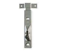 Amig - Set de 2 Pasadores de Sobreponer - 75 x 14 mm - Adecuado en Puertas de Paso de Madera - Cierre Automático Vertical - Pestillo para Baño, Dormitorio - Cerrojo de Seguridad - Acero Plateado