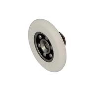 Amig - Set de 2 Rodamientos de mampara Mod. MMP03 - Ø26 mm - Poliamida - Blanco - Rodamiento frontal y tornillo PHILIPS DIN 965 A2-M4X8 - Para Puerta Corredera de Duchas de Baños