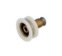 Amig - Set de 2 Rodamientos de mampara Mod. MMP11 - Ø24 X 23 mm - Nylon - Blanco - Rodamiento semicircular con tornillo avellanado PHILIPS DIN 965 A2-M5X8 - Para Puerta Corredera de Duchas de Baños