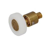 Amig - Set de 2 Rodamientos de mampara Mod. MMP13 - Ø21 X 30 mm - Nylon - Blanco - Rodamiento articulado de Ø21 mm M6 - Para Puerta Corredera de Duchas de Baños