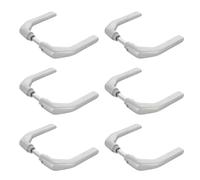Amig - Set de 6 Juegos de Manillas sin roseta Plateado mate de Aluminio - 130 x 61 mm - Mod. 2113 - Cuadradillo 8 mm - Para puertas de 35 a 65 mm