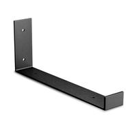 Amig - Soporte En L para Estantes Industriales - 103 x 261 x 40 mm - Acero Negro Mate - Soporte Estantería Pared - Diseño Funcional y Resistente - Ideal para Estanterías de Pared