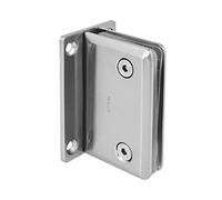 Amig - Soporte Fijo de Pared para Duchas Mod.D - Para Mamparas de Ducha de Cristal - De Zamak con Acabado Níquel Mate - 8-12 mm de Espesor - Carga Máxima por Par: 35 kg - Medidas: 88 x 54 mm