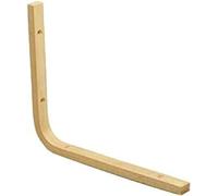 Amig - Soporte para Estantería - 200 x 150 x 28 x 16 mm - Carga Máxima de 60 kg - Escuadra de Madera para Baldas y Estantes - Incluye Tornillos y Tirafondos - Madera Haya