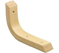 Amig - Soporte para Estantería - 250 x 200 x 18 x 11 mm - Carga Máxima de 10 kg - Escuadra de Madera para Baldas y Estantes - Incluye Tornillos y Tirafondos - Madera Haya