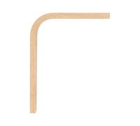 Amig - Soporte para Estantería - 250 x 200 x 23 x 12 mm - Carga Máxima de 10 kg - Escuadra de Madera para Baldas y Estantes - Incluye Tornillos y Tirafondos - Madera Haya