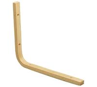 Amig - Soporte para Estantería - 250 x 200 x 28 x 16 mm - Carga Máxima de 45 kg - Escuadra de Madera para Baldas y Estantes - Incluye Tornillos y Tirafondos - Madera Haya