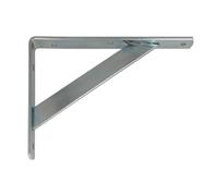 Amig - Soporte para Estanterías de Pared - Escuadra para Estanterías - Ángulo para Estantes - Acero - Color Plateado - Medida: 400x275 mm - Peso máx. recomendado: 225 Kg