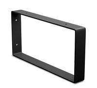 Amig - Soporte Rectangular para Estantes Industriales - 126 x 261 x 30 mm - Acero Negro Mate - Soporte Estantería Pared - Diseño Funcional y Resistente - Ideal para Estanterías de Pared