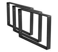 Amig - Soporte Rectangular para Estantes Industriales - 211 x 311 x 30 mm - Acero Negro Mate - Soporte Estantería Pared - Diseño Funcional y Resistente - Ideal para Estanterías de Pared (Paquete de 3)