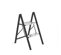 Amig Taburete Plegable 2 Peldaños Negro 66x48x40 cm