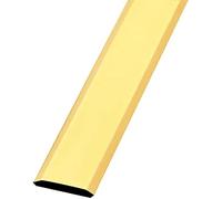 Amig - Tapajuntas para Suelo - 720 mm x 34 mm - Tira de Transición Liso y con Fijación Adhesiva - Cubrecantos para Uniones de Madera, Parquet, Tarima, Mármol y Azulejo - Latón - Color Dorado