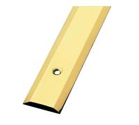 Amig - Tapajuntas para Suelo - 720 mm x 34 mm - Tira de Transición Liso y con Fijación Mediante Atornillado - Cubrecantos Embellecedor para Uniones - Latón - Color Dorado