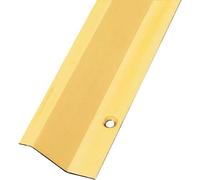 Amig - Tapajuntas para Suelo - 820 mm x 40 mm - Tira de Transición en Escalón y con Fijación Mediante Atornillado - Cubrecantos Embellecedor para Uniones - Latón - Color Dorado