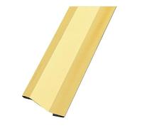 Amig - Tapajuntas para Suelo - 985 mm x 40 mm - Tira de Transición en Escalón y con Fijación Adhesiva - Cubrecantos Embellecedor para Uniones - Latón - Color Dorado