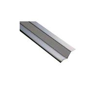 Amig - Tapajuntas para Suelo - 985 mm x 40 mm - Tira de Transición en Escalón y con Fijación Adhesiva - Cubrecantos Embellecedor para Uniones - Acero Inoxidable 18/8 Plateado Mate