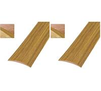 Amig - Tapajuntas para suelo | Medidas: 985 mm x 4mm x 0,5mm | Color: Roble | Adhesivo | Tira de transición | Perfil de unión para suelos, parquet y tarima | Para suelos de madera (Paquete de 2)