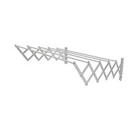 Amig - Tendedero Extensible de Pared Niza - Fabricado en Aluminio de Alta Resistencia - Acabado Inoxidable - Medidas: 80x14x3cm - Tenderete de Ropa Exterior Plegable