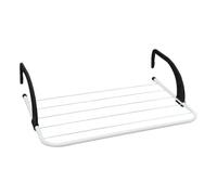 Amig - Tendedero para Radiador Mod. Aeria ClipMini - Acero y Polipropileno - Fácil instalación sin Herramientas - 3 m de Espacio de Secado - Medidas 51 x 33 x 13 cm - Color Blanco/Negro