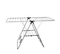 Amig - Tendedero Plegable con Alas Mod. Aeria UrbanDry - Aluminio y Acero - Fácil Montaje y Plegado - 15 m de Espacio de Secado - Estante Inferior - Medidas 145 x 60 x 95 cm - Color Plata/Negro