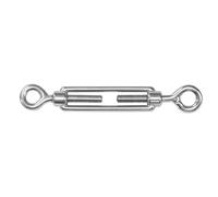 Amig - Tensor de Anilla Anilla de Cuerpo Roscado Mod.30125 de Acero Inoxidable - De Doble Ojo Perfecto para Tensar Cables Metálicos o Alambres, Toldos, Lonas o Velas - Medida: Tornillo M5 x 70 mm.