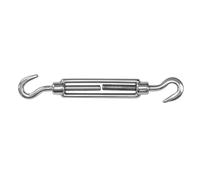 Amig - Tensor de Doble Gancho con Cuerpo Roscado Mod.30120 de Acero Inoxidable - Adecuado para Tensar Cables Metálicos o Alambres, Toldos, Lonas o Velas - Medida: Tornillo M5 x 70 mm.